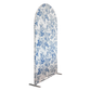 French Toile Spandex Cover for Large Trio Arch Blue angled view
