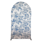 French Toile Spandex Cover for Large Trio Arch - Blue - CV Linens