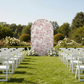 French Toile Spandex Cover for Large Trio Arch Dusty Rose/Mauve Outdoor Wedding Backdrop