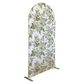 French Toile Spandex Cover for Large Trio Arch Olive Green angled view