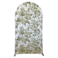 French Toile Spandex Cover for Large Trio Arch Olive Green - CV Linens