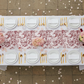 French Toile Table Runner - Burgundy Top View