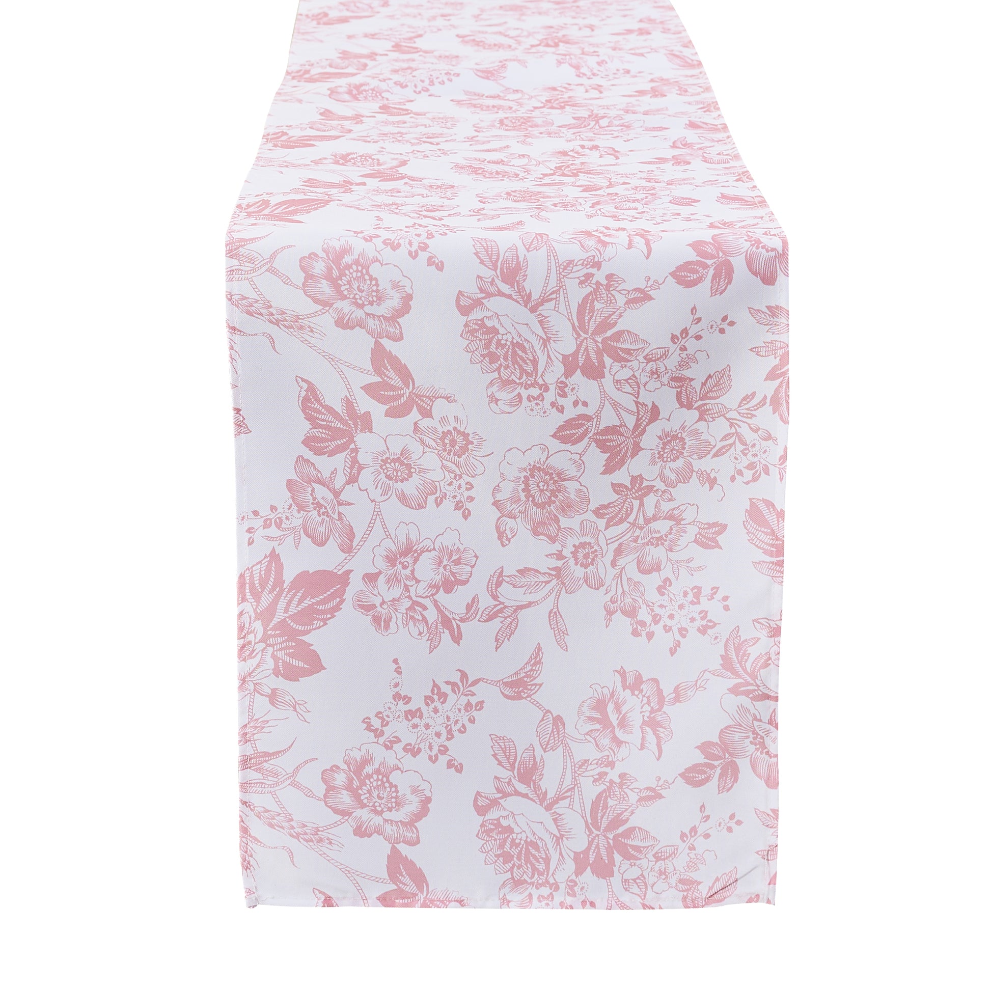 French Toile Table Runner Dusty Rose/Mauve - CV Linens