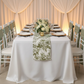 French Toile Table Runner - Olive Green