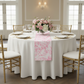 French Toile Table Runner - Pink