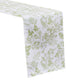 French Toile Table Runner Sage Green angled view