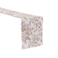 French Toile Table Runner - Taupe Close up White Background