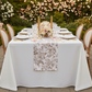 French Toile Table Runner - Taupe Garden View