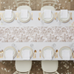 French Toile Table Runner - Taupe Top View