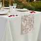 French Toile Table Runner - Taupe Close Up View