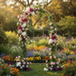 French Window Arch Frame Backdrop Party Stand - Gold