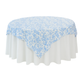 French Toile 72" Square Tablecloth/Overlay - Baby Blue