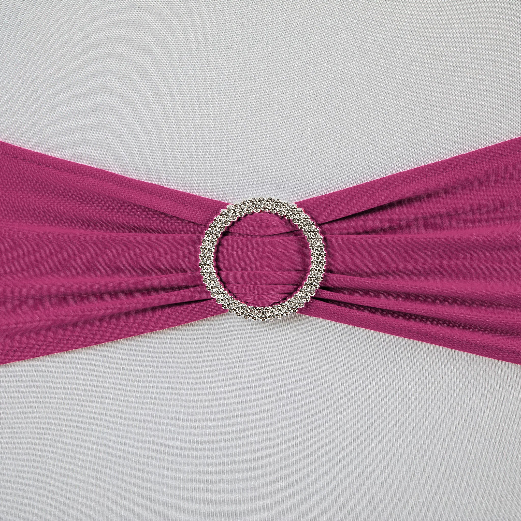 Buckle Spandex Stretch Chair Band - Fuchsia close up
