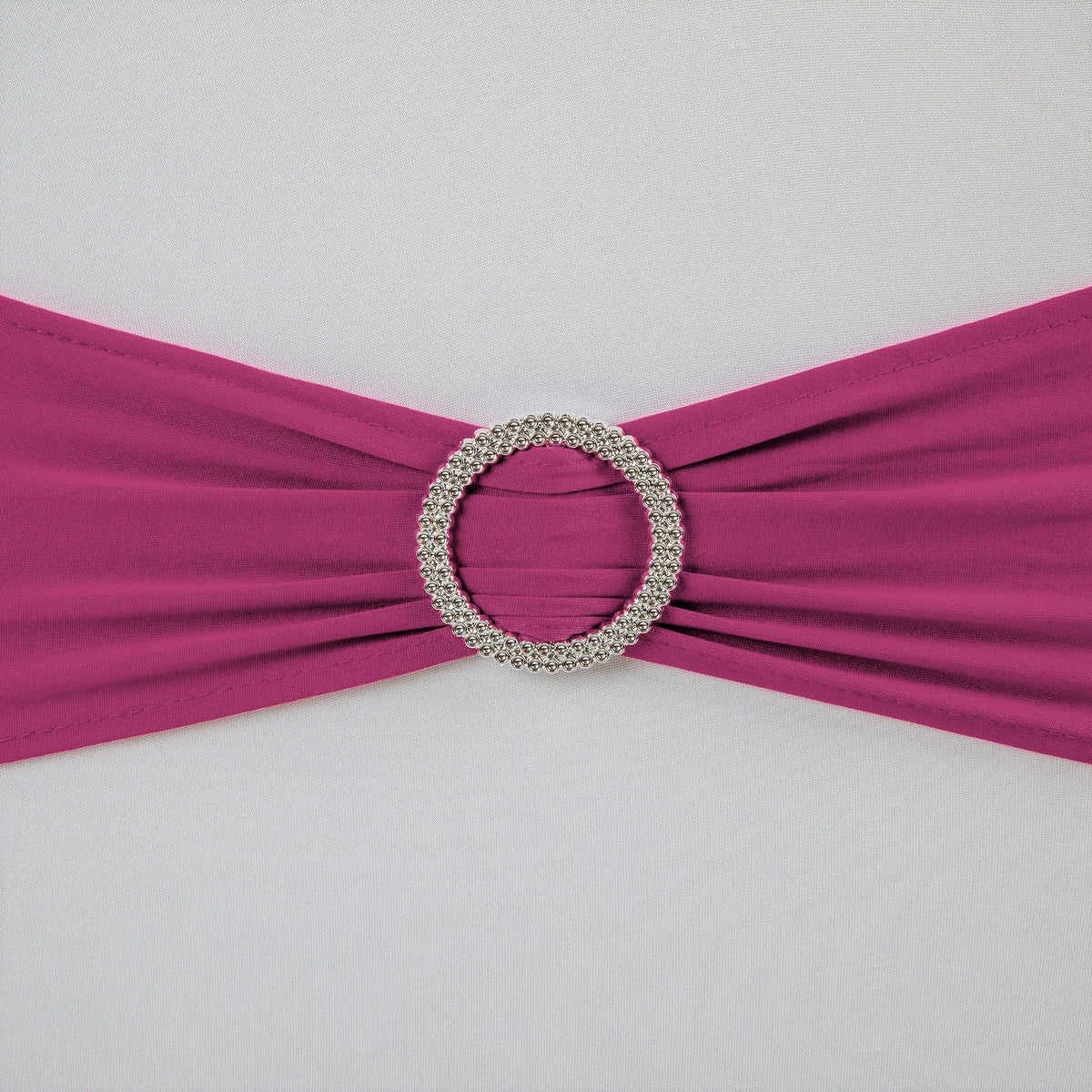 Buckle Spandex Stretch Chair Band - Fuchsia close up
