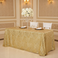 Geometric Glitz Art Deco Sequin Tablecloth 90"x132" Rectangular - Gold