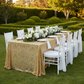 Geometric Glitz Art Deco Sequin Tablecloth 90"x132" Rectangular - Gold
