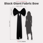 Giant Fabric Bow for Backdrop Black infographic