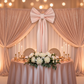 Giant Fabric Bow for Backdrop Blush/Rose Gold behind a 
Sweetheart Table