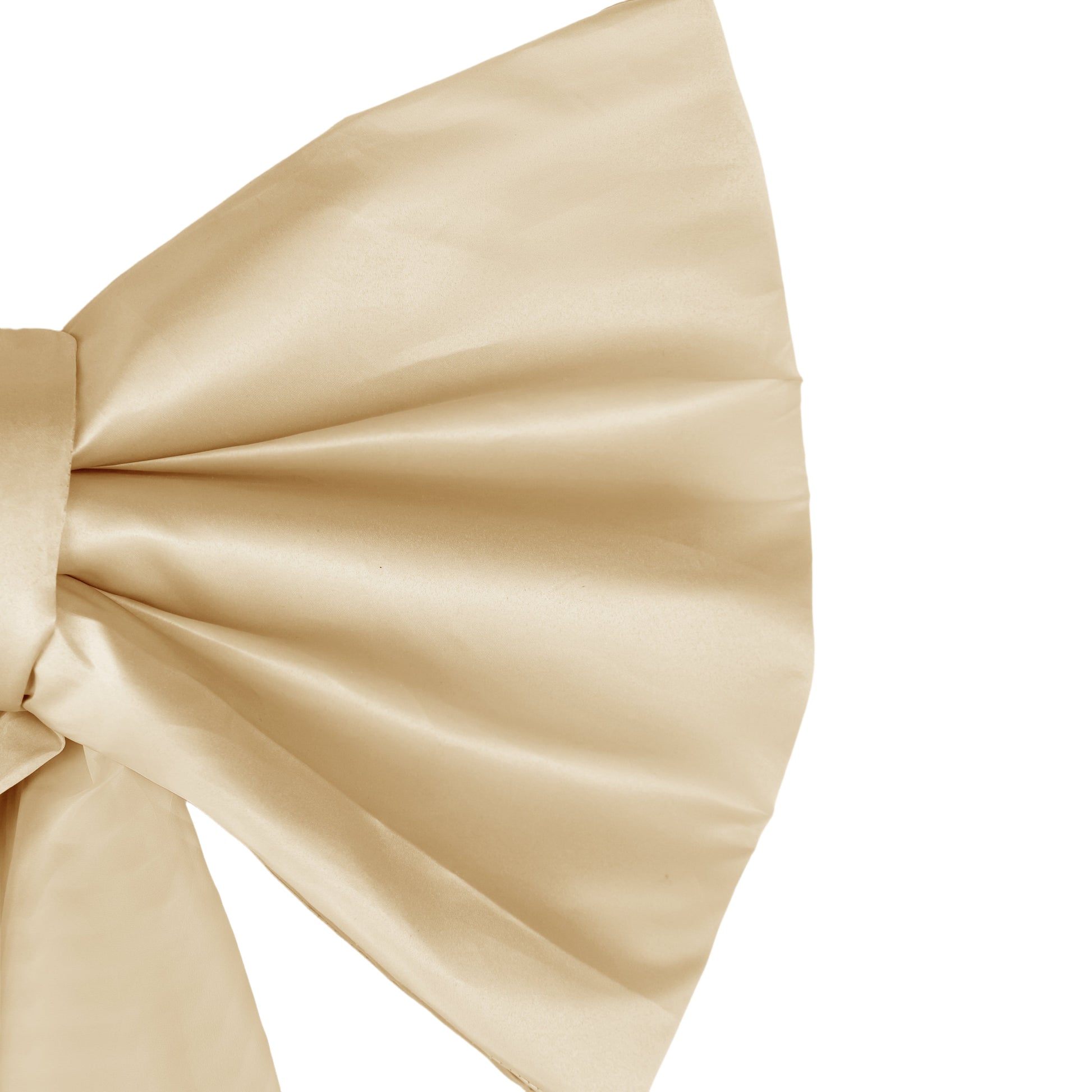 Giant Fabric Bow for Backdrop Champagne edge close