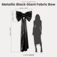 Giant Fabric Bow for Backdrop Metallic Black infographic showing dimensions