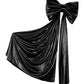 Giant Fabric Bow for Backdrop - Metallic Black - CV Linens