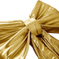 Giant Fabric Bow for Backdrop - Metallic Gold center close up
