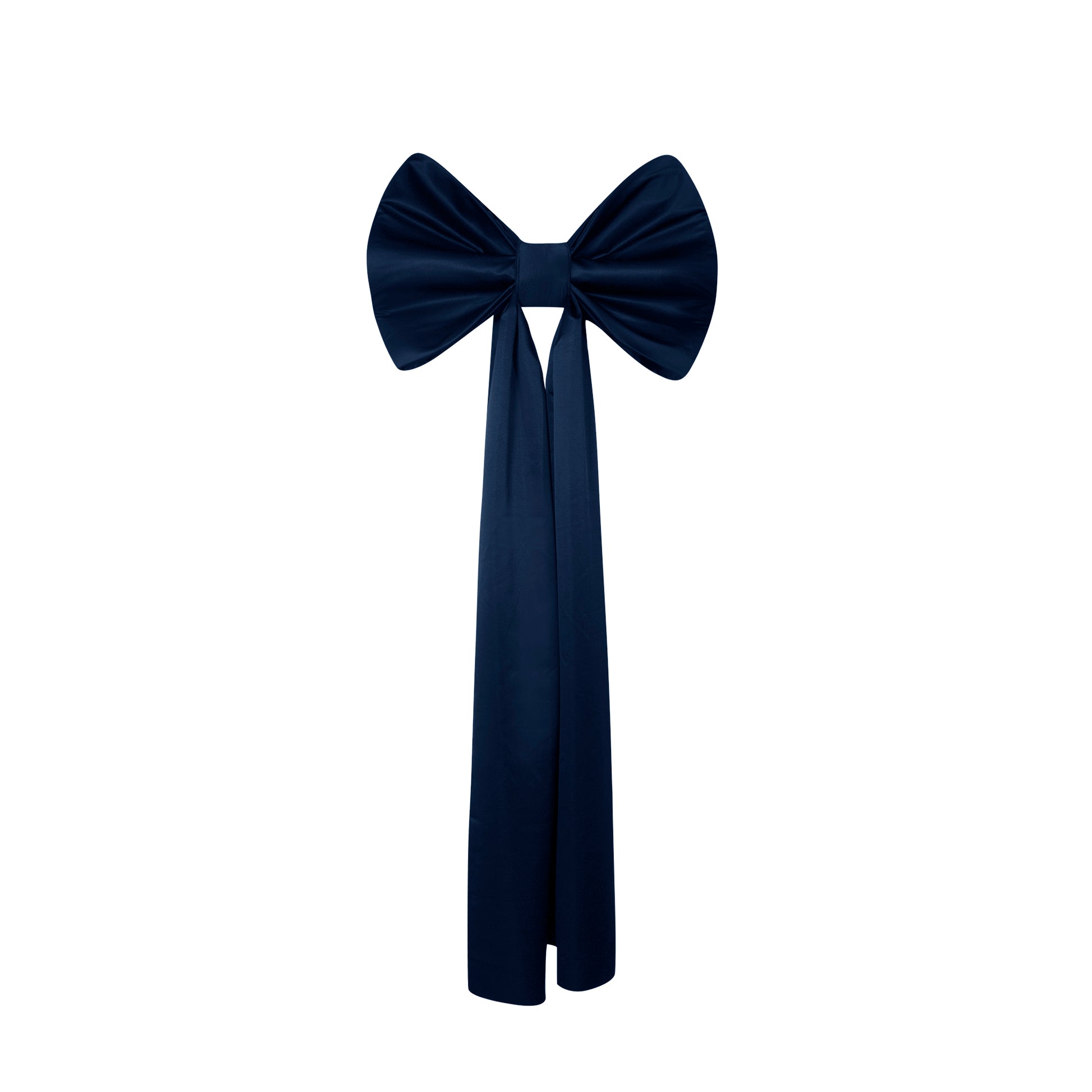Giant Fabric Bow for Backdrop Navy Blue full view