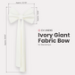 Giant Fabric Bow for Backdrop - Ivory