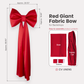 Giant Bow for Backdrop Red infographic showing product contents 