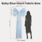 Giant Fabric Bow for Backdrop Baby Blue infographic