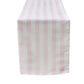 Gingham Checkered Polyester Table Runner Pink & White end view