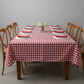 Gingham Checkered Rectangular Polyester Tablecloth 60"x102" - Red & White