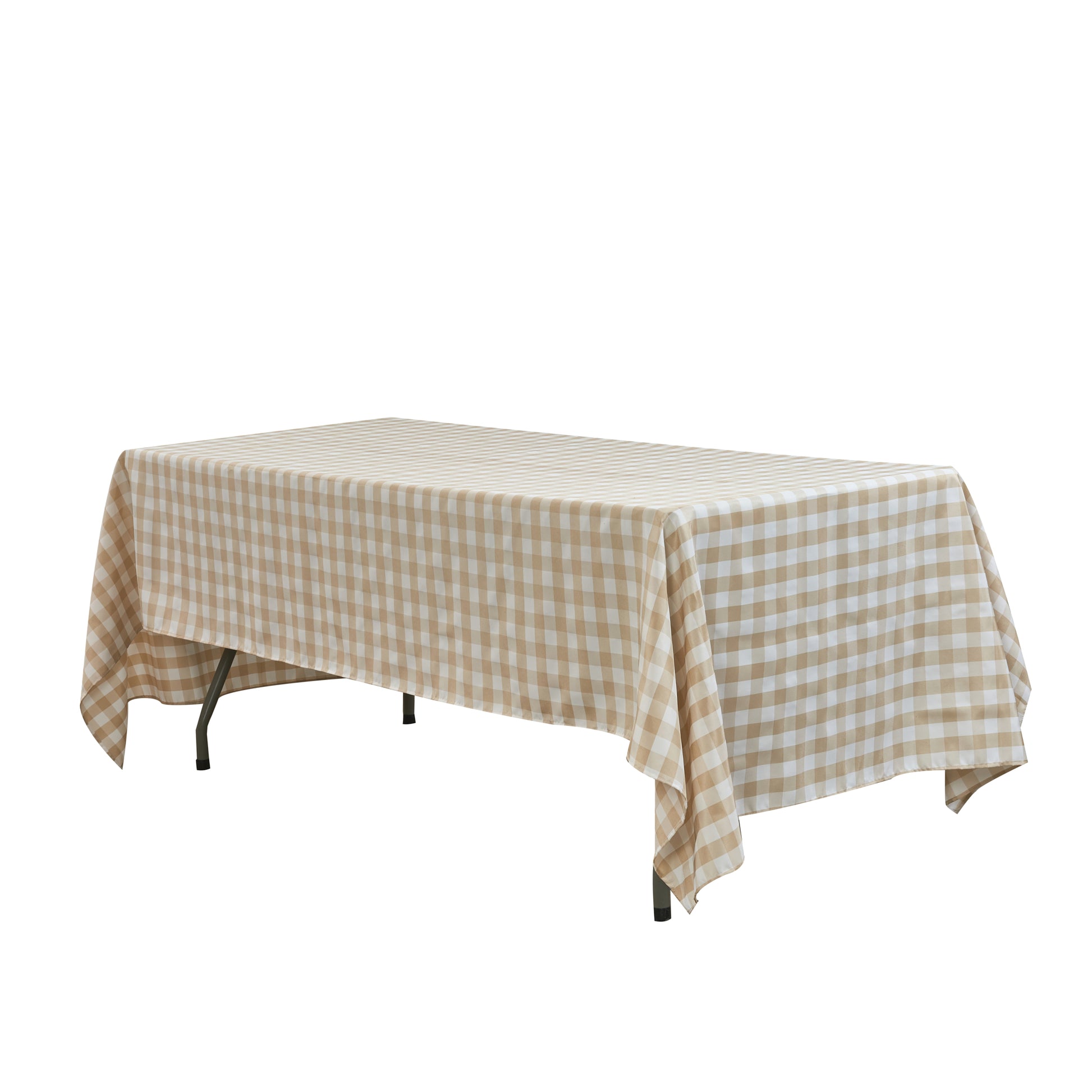 comparison of fabric types for table covers: poly poplin, cotton, polyester, oilcloth, linen, satin, gingham