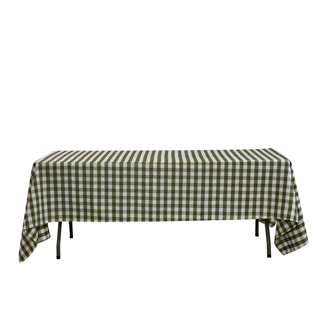Gingham Checkered Rectangular Polyester Tablecloth 60