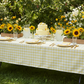Gingham Checkered Rectangular Polyester Tablecloth 60"x120" - Yellow & White