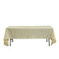 Gingham Checkered Rectangular Polyester Tablecloth 60"x120" Yellow & White front view