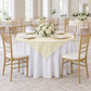 Gingham Checkered Square 70"x70" Polyester Overlay/Tablecloth Yellow & White 