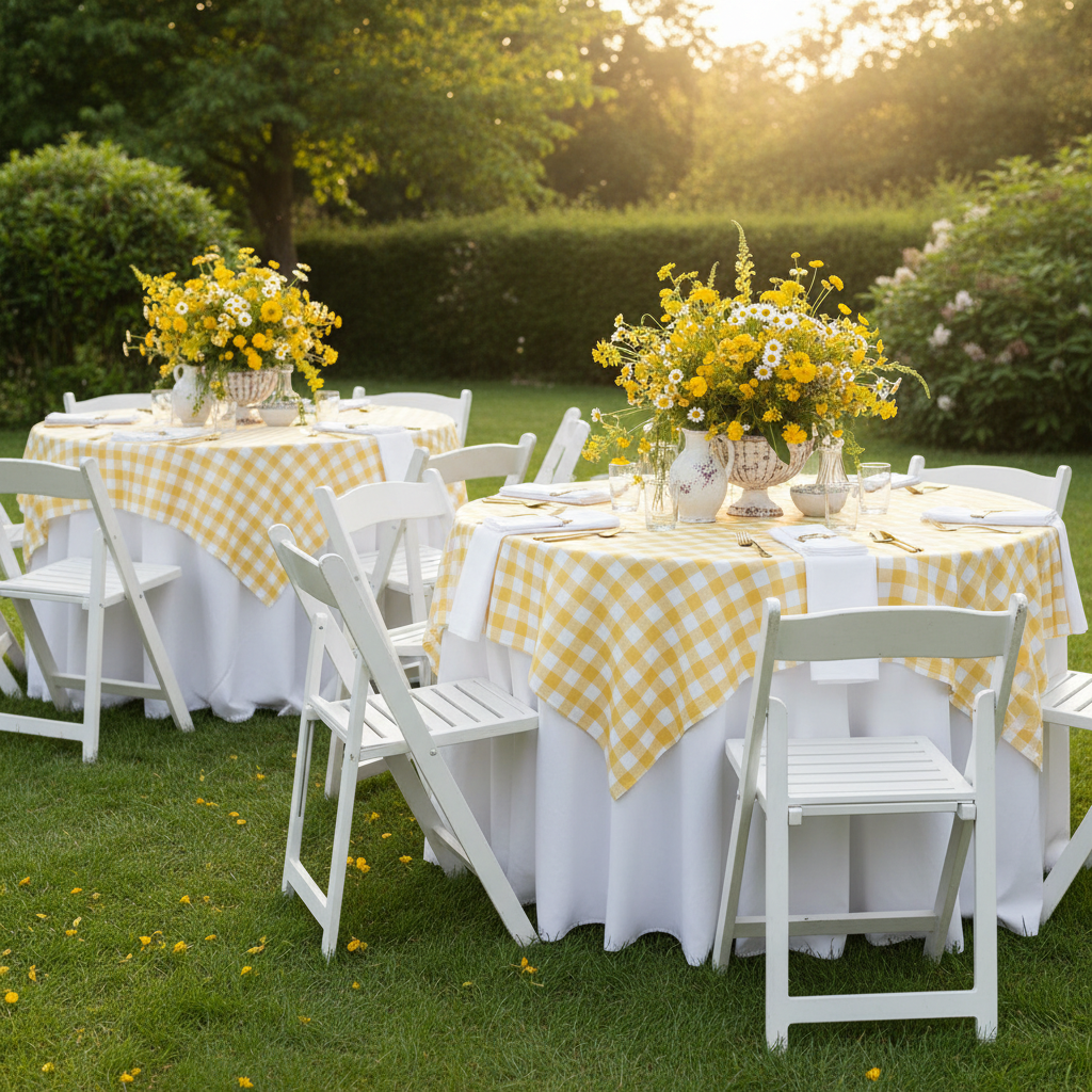 Gingham Checkered Square 70