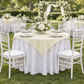 Gingham Checkered Square 70"x70" Polyester Overlay/Tablecloth Yellow & White 