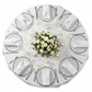 top view detail of Glass Reef Charger Plate - Black Trim