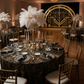 great gatsby gala with Glass Reef Charger Plate - Black Trim