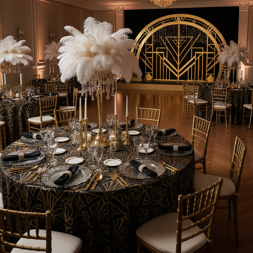 great gatsby gala with Glass Reef Charger Plate - Black Trim