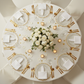 top view detail of Glass Reef Charger Plate - Gold Trim