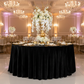 Glitter Velvet 120" Round Tablecloth - Black
