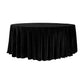 Glitter Velvet 120" Round Tablecloth Black full view