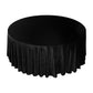 Glitter Velvet 120" Round Tablecloth Black top view