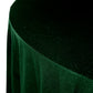 Glitter Velvet 120" Round Tablecloth Emerald Green close up