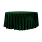 Glitter Velvet 120" Round Tablecloth Emerald Green front view