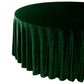 Glitter Velvet 120" Round Tablecloth Emerald Green side view