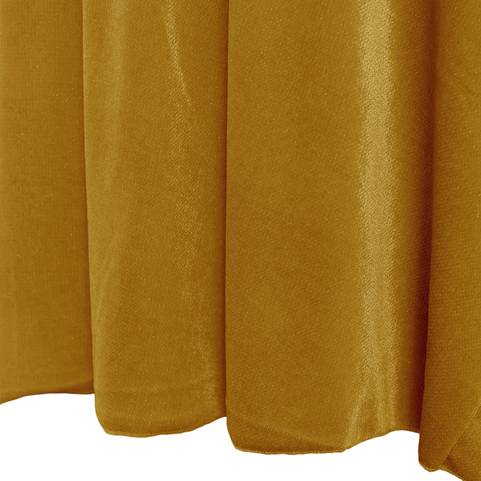 Glitter Velvet 120" Round Tablecloth Gold serged edge finish